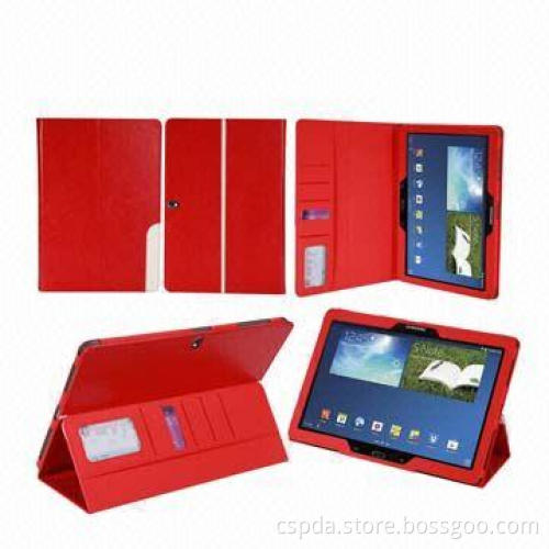 Book Folio Slim pu Case for Samsung Galaxy Note Pro 12.2, with White Stripe and Name Card Slot